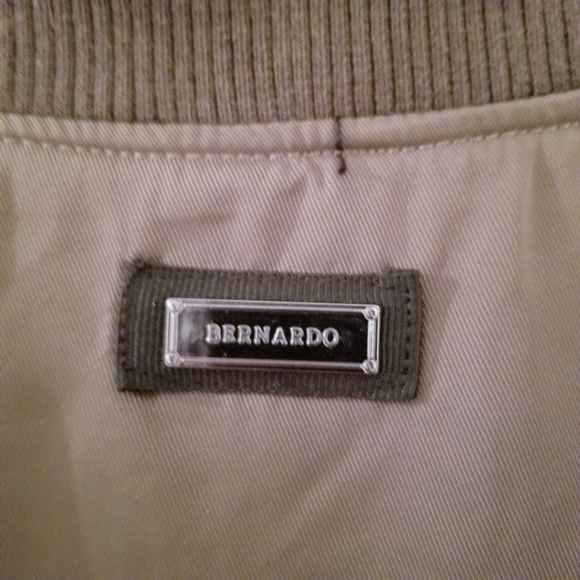 Bernardo | Army Green Long Bomber Jacket Coat - Picture 6 of 8